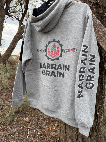 Narrain Grain Hoodie – Grey & Black